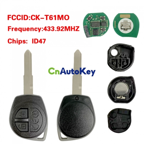 CN048020 T61M0 Remote For Suzuki cultus Xcross SX4 433.92MHz FSK